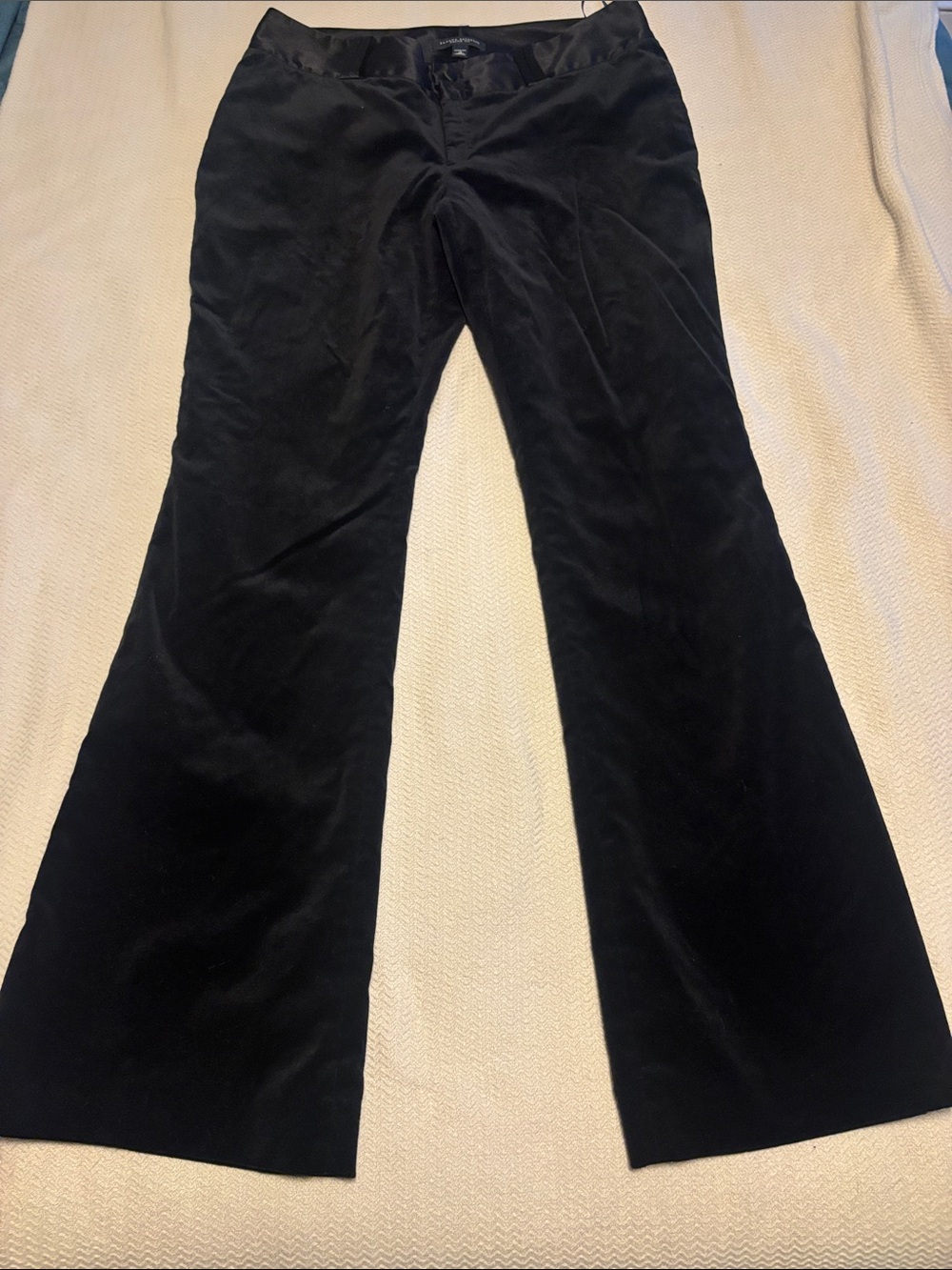 Banana Republic Black Velvet Boot Cut Pants